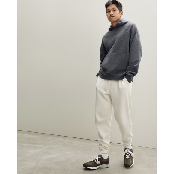 Everlane Hoodie Mens Grey The Track Sweatshirt Pullover Uniform Heathered - Picture 12 of 12